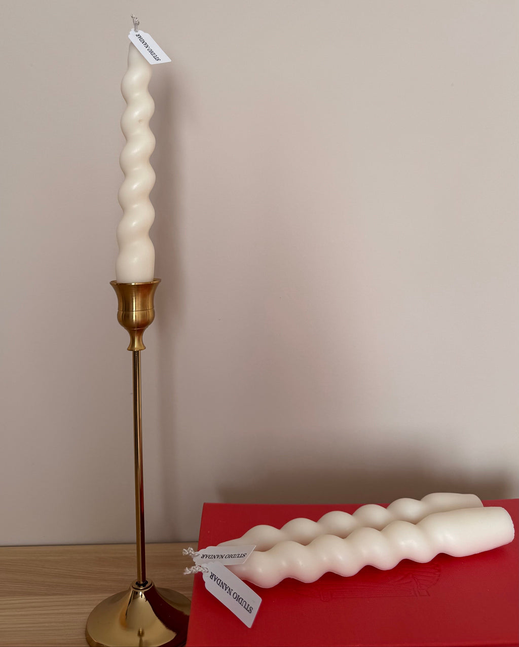 Unscented Twist Taper Candle