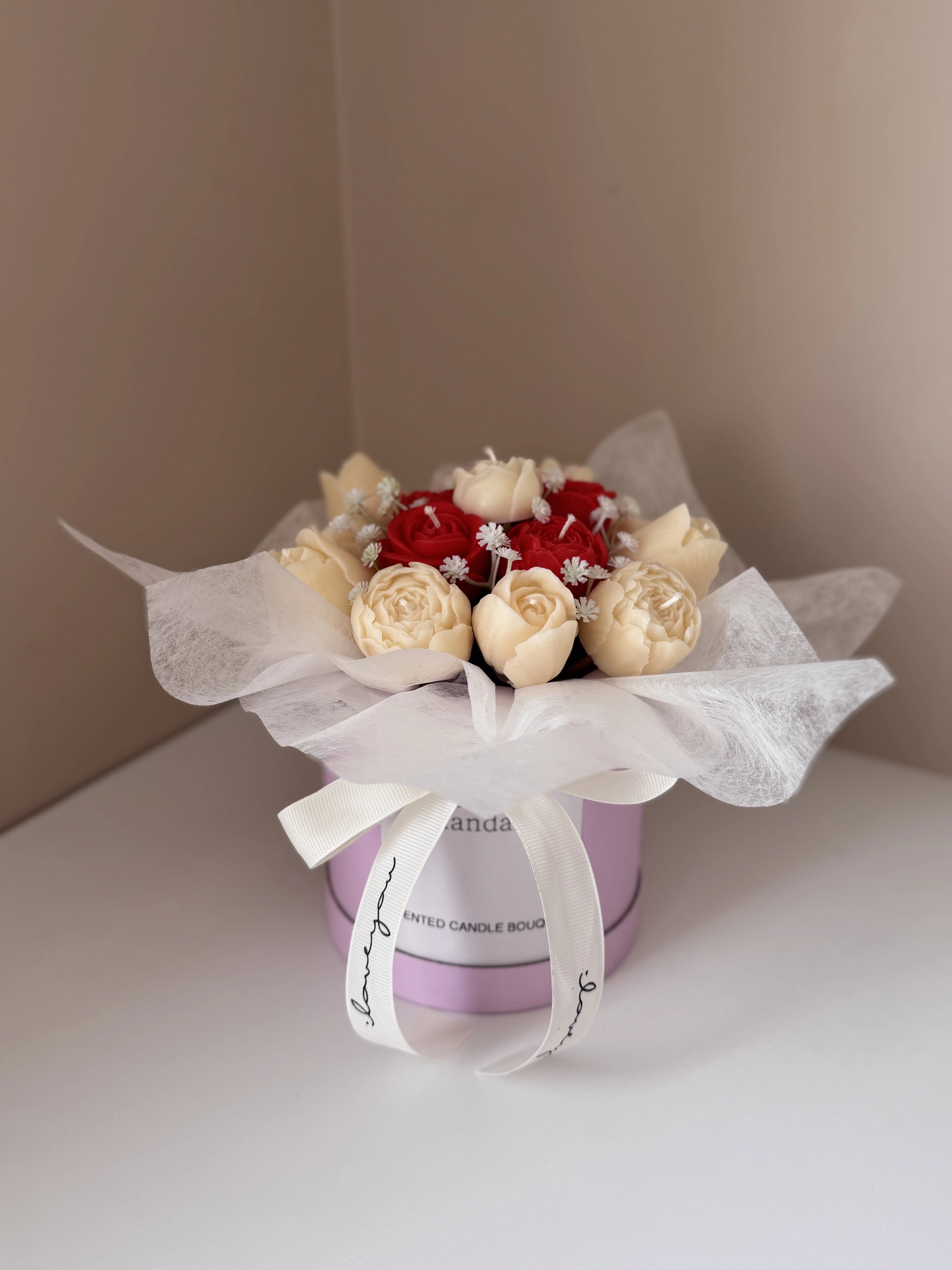 Handcrafted Soy Wax Flower Candle Bouquet