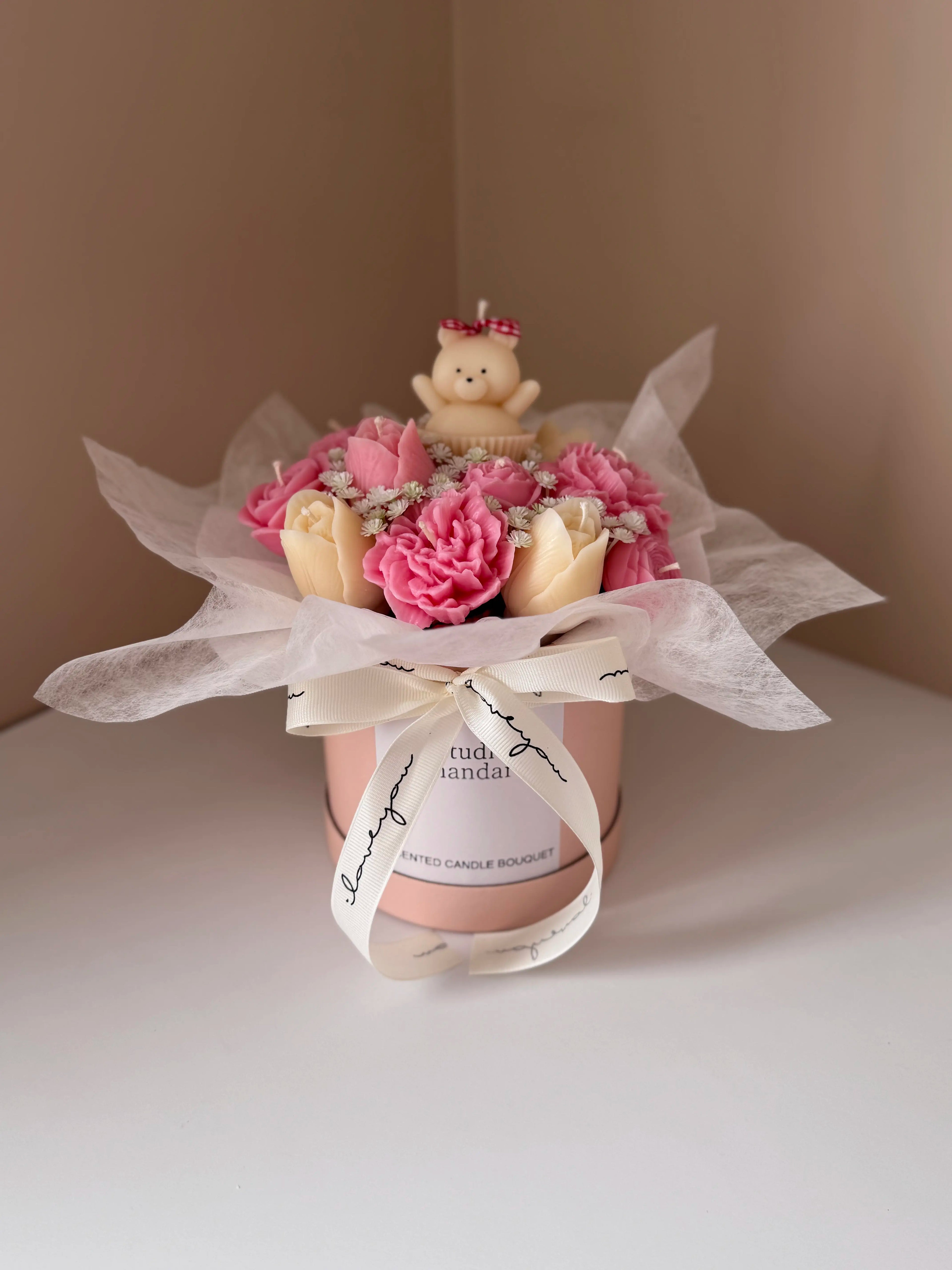 Handcrafted Soy Wax Flower Candle Bouquet
