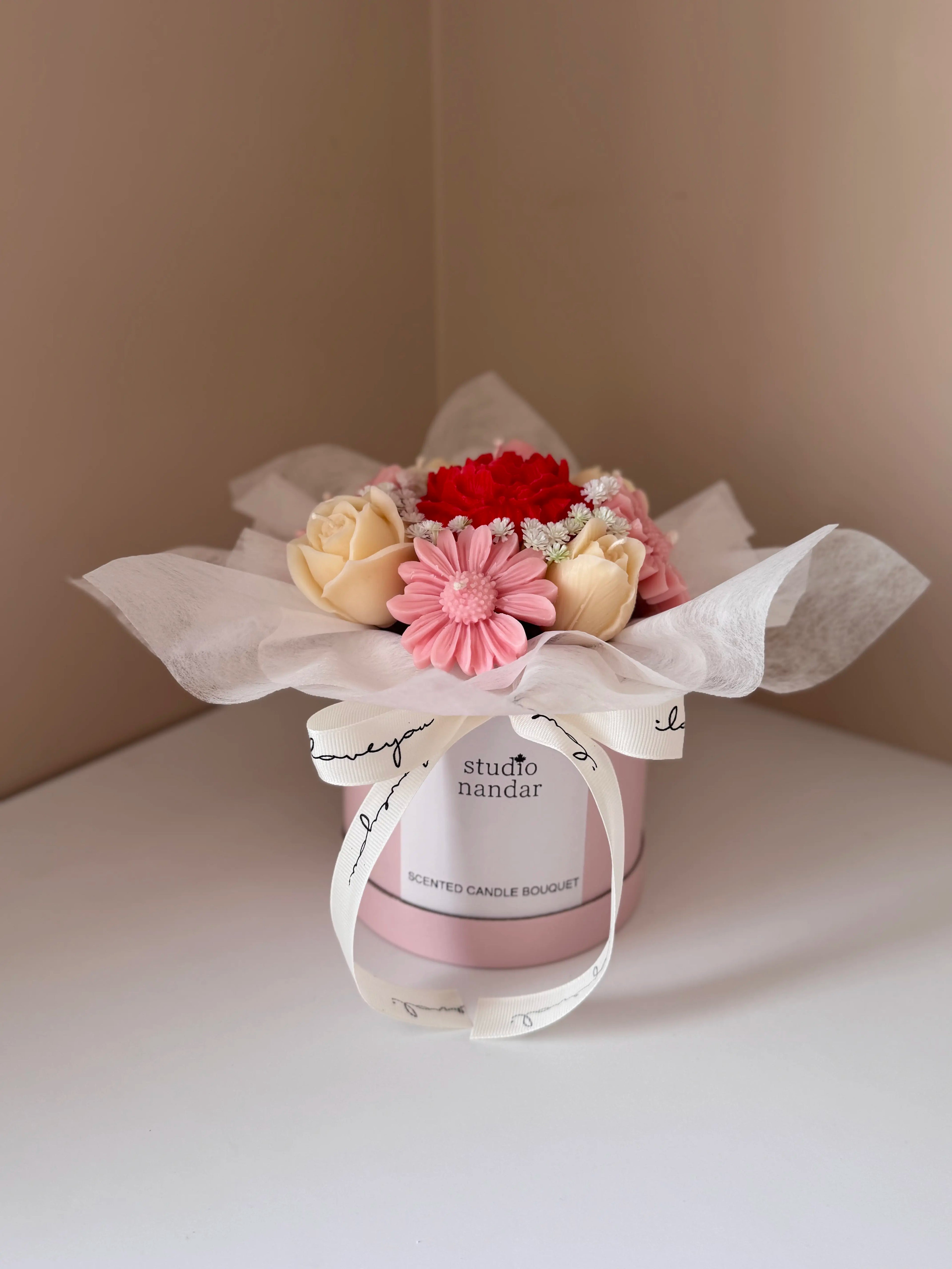Handcrafted Soy Wax Flower Candle Bouquet